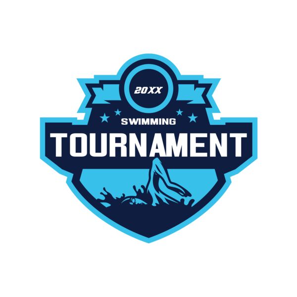 Swimming Tournament logo template Thumbnail