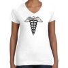 Women's Fine Jersey V-Neck Tee Thumbnail