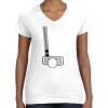 Women's Fine Jersey V-Neck Tee Thumbnail