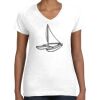 Women's Fine Jersey V-Neck Tee Thumbnail